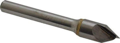 Atrax - 3/8" Head Diam, 1/4" Shank Diam, 1 Flute 60° Solid Carbide Countersink - Bright Finish, 2" OAL, Single End, Straight Shank, Right Hand Cut - Eagle Tool & Supply