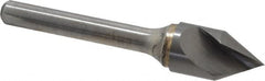 Atrax - 1/2" Head Diam, 1/4" Shank Diam, 1 Flute 60° Solid Carbide Countersink - Eagle Tool & Supply
