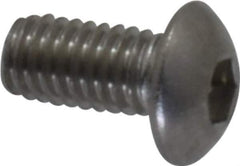 Value Collection - M3x0.50 Metric Coarse Hex Socket Drive, Button Screw - Grade 18-8 & Austenitic A2 Stainless Steel, Uncoated, Fully Threaded, 6mm Length Under Head - Eagle Tool & Supply