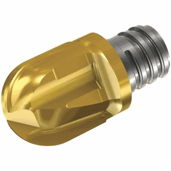 Iscar - MM HCR Grade IC908 Carbide Ball Nose Milling Tip Insert - TiAlN Finish, 2 Flutes, 12mm Cutting Diam, 11.45mm Depth of Cut, 15.3mm Extension - Eagle Tool & Supply