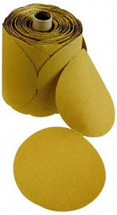 3M - 5" Diam, 220 Grit Ceramic Adhesive PSA Disc - Very Fine Grade, Blue, J Weighted Backing, Flexible, Use with Random Orbital Sanders - Eagle Tool & Supply