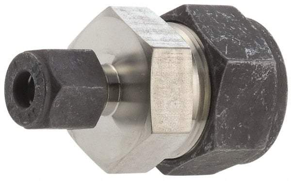 Parker - 3/8 x 1/8" OD, Stainless Steel Union - 5/8" Hex, Comp x Comp Ends - Eagle Tool & Supply