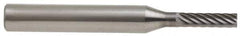 Atrax - 1/8" Cut Diam, 1/4" Shank Diam, Cylinder with End Cut Head Single Cut Burr - Carbide, End Cut End, 1/2" LOC, 2" OAL - Eagle Tool & Supply