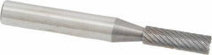 Atrax - 3/16" Cut Diam, 1/4" Shank Diam, Cylinder with End Cut Head Single Cut Burr - Carbide, End Cut End, 5/8" LOC, 2" OAL - Eagle Tool & Supply