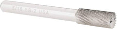 Atrax - 5/16" Cut Diam, 1/4" Shank Diam, Cylinder with End Cut Head Single Cut Burr - Carbide, End Cut End, 3/4" LOC, 2-1/2" OAL - Eagle Tool & Supply