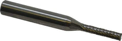 Atrax - 1/8" Cut Diam, 1/4" Shank Diam, Cylinder with End Cut Head Double Cut Burr - Carbide, End Cut End, 1/2" LOC, 2" OAL - Eagle Tool & Supply