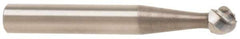 M.A. Ford - 5/8" Cut Diam, 1/4" Shank Diam, Ball Head Single Cut Burr - Carbide, Radius End, 9/16" LOC, 2-9/16" OAL - Eagle Tool & Supply