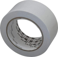 3M - White Solid Color Vinyl Tape - 2" Wide x 108' Long x 0.005" Thick, General Traffic - Eagle Tool & Supply