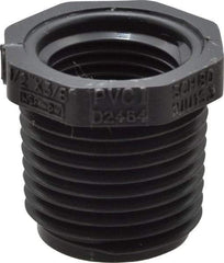 Value Collection - 1/2 x 3/8" PVC Plastic Pipe Reducer Bushing - Schedule 80, MIPT x FIPT End Connections - Eagle Tool & Supply