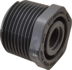 Value Collection - 1 x 1/4" PVC Plastic Pipe Reducer Bushing - Schedule 80, MIPT x FIPT End Connections - Eagle Tool & Supply