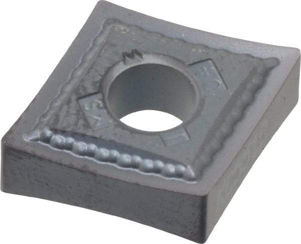 Kennametal - CNMG431 MS Grade KC5010 Carbide Turning Insert - TiAlN Finish, 80° Diamond, 1/2" Inscr Circle, 3/16" Thick, 1/64" Corner Radius - Eagle Tool & Supply