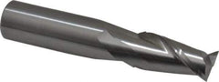 Atrax - 11/16", 1-3/8" LOC, 3/4" Shank Diam, 4" OAL, 2 Flute, Solid Carbide Square End Mill - Single End, Uncoated, Spiral Flute, 30° Helix, Centercutting, Right Hand Cut, Right Hand Flute - Eagle Tool & Supply