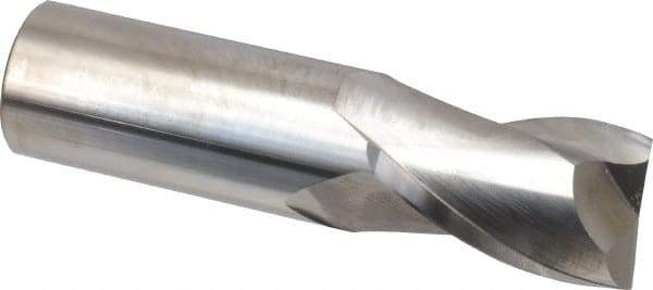 Atrax - 1", 1-1/2" LOC, 1" Shank Diam, 4" OAL, 2 Flute, Solid Carbide Square End Mill - Single End, Uncoated, Spiral Flute, 30° Helix, Centercutting, Right Hand Cut, Right Hand Flute - Eagle Tool & Supply