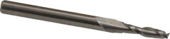 Atrax - 3/32", 3/8" LOC, 1/8" Shank Diam, 1-1/2" OAL, 2 Flute, Solid Carbide Square End Mill - Single End, Uncoated, Spiral Flute, 30° Helix, Centercutting, Right Hand Cut - Eagle Tool & Supply