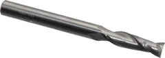 Atrax - 3/16", 5/8" LOC, 3/16" Shank Diam, 2" OAL, 2 Flute, Solid Carbide Square End Mill - Single End, Uncoated, Spiral Flute, 30° Helix, Centercutting, Right Hand Cut - Eagle Tool & Supply