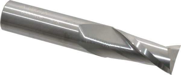 Atrax - 5/8", 1-1/4" LOC, 5/8" Shank Diam, 3-1/2" OAL, 2 Flute, Solid Carbide Square End Mill - Single End, Uncoated, Spiral Flute, 30° Helix, Centercutting, Right Hand Cut - Eagle Tool & Supply