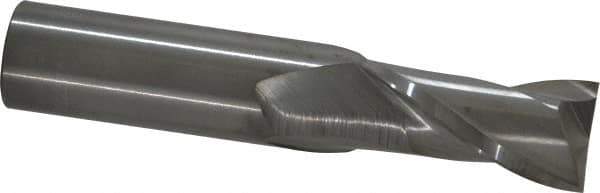 Atrax - 3/4", 1-1/2" LOC, 3/4" Shank Diam, 4" OAL, 2 Flute, Solid Carbide Square End Mill - Single End, Uncoated, Spiral Flute, 30° Helix, Centercutting, Right Hand Cut - Eagle Tool & Supply