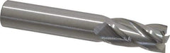 Atrax - 1/2", 1" LOC, 1/2" Shank Diam, 3" OAL, 4 Flute, Solid Carbide Square End Mill - Single End, Uncoated, Spiral Flute, 30° Helix, Centercutting, Right Hand Cut - Eagle Tool & Supply