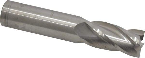 Atrax - 3/4", 1-1/2" LOC, 3/4" Shank Diam, 4" OAL, 4 Flute, Solid Carbide Square End Mill - Single End, Uncoated, Spiral Flute, 30° Helix, Centercutting, Right Hand Cut - Eagle Tool & Supply
