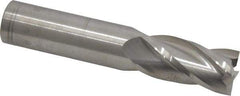 Atrax - 3/4", 1-1/2" LOC, 3/4" Shank Diam, 4" OAL, 4 Flute, Solid Carbide Square End Mill - Single End, Uncoated, Spiral Flute, 30° Helix, Centercutting, Right Hand Cut - Eagle Tool & Supply