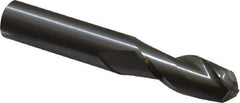 Atrax - 7/16" Diam, 1" LOC, 2 Flute Solid Carbide Ball End Mill - Uncoated, Single End, 2-3/4" OAL, 7/16" Shank Diam - Eagle Tool & Supply