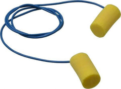 3M - Disposable, Corded, 33 dB, Barrel Earplugs - Yellow, 200 Pairs - Eagle Tool & Supply