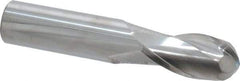 Atrax - 3/4" Diam, 1-1/2" LOC, 2 Flute Solid Carbide Ball End Mill - Uncoated, Single End, 4" OAL, 3/4" Shank Diam - Eagle Tool & Supply