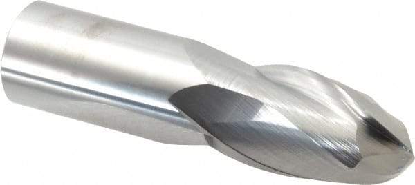 Atrax - 1" Diam, 1-1/2" LOC, 2 Flute Solid Carbide Ball End Mill - Uncoated, Single End, 4" OAL, 1" Shank Diam - Eagle Tool & Supply