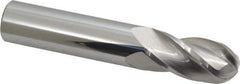 Atrax - 5/8" Diam, 1-1/4" LOC, 4 Flute Solid Carbide Ball End Mill - Uncoated, Single End, 3-1/2" OAL, 5/8" Shank Diam - Eagle Tool & Supply