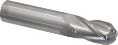 Atrax - 3/4" Diam, 1-1/2" LOC, 4 Flute Solid Carbide Ball End Mill - Uncoated, Single End, 4" OAL, 3/4" Shank Diam - Eagle Tool & Supply