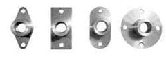 Gibraltar - 1/4" Pin Diam, #6-32 Mounting Hole, Rectangle Flange, Stainless Steel Quick Release Pin Receptacle - 1" Between Mount Hole Center, 0.65" Depth, 3/8" Diam, Grade 303 - Eagle Tool & Supply