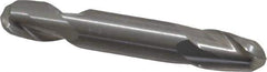 Atrax - 3/8" Diam, 9/16" LOC, 2 Flute Solid Carbide Ball End Mill - Uncoated, Double End, 2-1/2" OAL, 3/8" Shank Diam - Eagle Tool & Supply