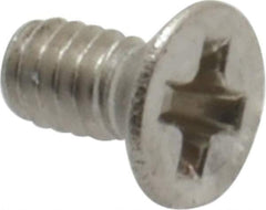 Value Collection - M2x0.40 Metric Coarse, 4mm OAL Phillips Drive Machine Screw - Flat Head, Grade 18-8 & A2 Stainless Steel, Uncoated, Without Washer - Eagle Tool & Supply