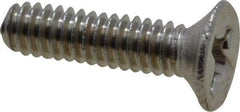Value Collection - M2x0.40 Metric Coarse, 8mm OAL Phillips Drive Machine Screw - Flat Head, Grade 18-8 & A2 Stainless Steel, Uncoated, Without Washer - Eagle Tool & Supply