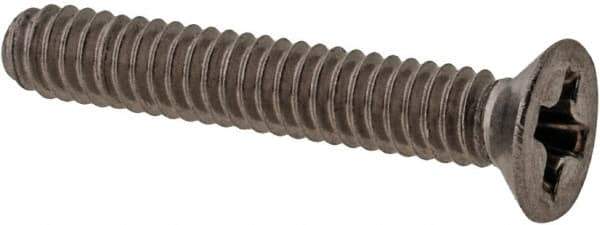 Value Collection - M2x0.40 Metric Coarse, 12mm OAL Phillips Drive Machine Screw - Flat Head, Grade 18-8 & A2 Stainless Steel, Uncoated, Without Washer - Eagle Tool & Supply