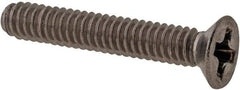 Value Collection - M2x0.40 Metric Coarse, 12mm OAL Phillips Drive Machine Screw - Flat Head, Grade 18-8 & A2 Stainless Steel, Uncoated, Without Washer - Eagle Tool & Supply