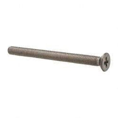 Value Collection - M3x0.50 Metric Coarse, 35mm OAL Phillips Drive Machine Screw - Flat Head, Grade 18-8 & A2 Stainless Steel, Uncoated, Without Washer - Eagle Tool & Supply