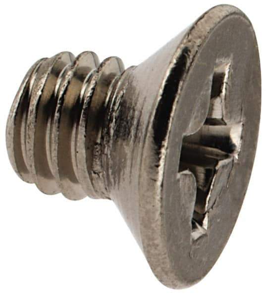 Value Collection - M4x0.70 Metric Coarse, 5mm OAL Phillips Drive Machine Screw - Flat Head, Grade 18-8 & A2 Stainless Steel, Uncoated, Without Washer - Eagle Tool & Supply