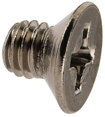 Value Collection - M4x0.70 Metric Coarse, 5mm OAL Phillips Drive Machine Screw - Flat Head, Grade 18-8 & A2 Stainless Steel, Uncoated, Without Washer - Eagle Tool & Supply