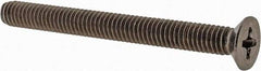 Value Collection - M4x0.70 Metric Coarse, 40mm OAL Phillips Drive Machine Screw - Flat Head, Grade 18-8 & A2 Stainless Steel, Uncoated, Without Washer - Eagle Tool & Supply
