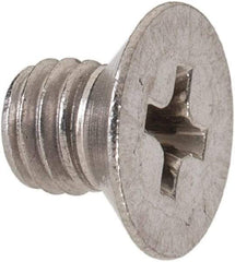 Value Collection - M5x0.80 Metric Coarse, 6mm OAL Phillips Drive Machine Screw - Flat Head, Grade 18-8 & A2 Stainless Steel, Uncoated, Without Washer - Eagle Tool & Supply