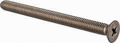 Value Collection - M5x0.80 Metric Coarse, 60mm OAL Phillips Drive Machine Screw - Flat Head, Grade 18-8 & A2 Stainless Steel, Uncoated, Without Washer - Eagle Tool & Supply