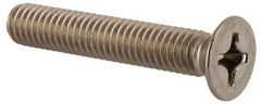 Value Collection - M6x1.00 Metric Coarse, 35mm OAL Phillips Drive Machine Screw - Flat Head, Grade 18-8 & A2 Stainless Steel, Uncoated, Without Washer - Eagle Tool & Supply