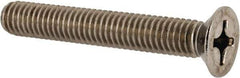 Value Collection - M6x1.00 Metric Coarse, 40mm OAL Phillips Drive Machine Screw - Flat Head, Grade 18-8 & A2 Stainless Steel, Uncoated, Without Washer - Eagle Tool & Supply