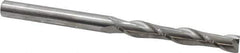 Atrax - 7/16", 3" LOC, 7/16" Shank Diam, 6" OAL, 2 Flute, Solid Carbide Square End Mill - Single End, Uncoated, Spiral Flute, 30° Helix, Centercutting, Right Hand Cut - Eagle Tool & Supply