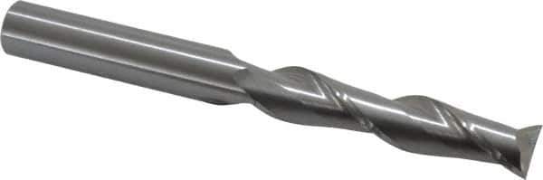 Atrax - 5/8", 3" LOC, 5/8" Shank Diam, 6" OAL, 2 Flute, Solid Carbide Square End Mill - Single End, Uncoated, Spiral Flute, 30° Helix, Centercutting, Right Hand Cut - Eagle Tool & Supply