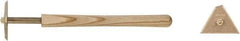 Ampco - Stiff Aluminum Bronze Alloy 3-Edge Scraper - 2-3/4" Blade Width x 4" Blade Length, Straight Handle - Eagle Tool & Supply