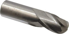 Atrax - 1" Diam, 1-1/2" LOC, 3 Flute Solid Carbide Ball End Mill - Uncoated, Single End, 4" OAL, 1" Shank Diam - Eagle Tool & Supply