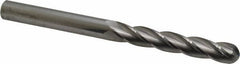 Atrax - 1/2" Diam, 3" LOC, 4 Flute Solid Carbide Ball End Mill - Uncoated, Single End, 6" OAL, 1/2" Shank Diam - Eagle Tool & Supply