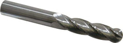 Atrax - 3/4" Diam, 3" LOC, 4 Flute Solid Carbide Ball End Mill - Uncoated, Single End, 6" OAL, 3/4" Shank Diam - Eagle Tool & Supply